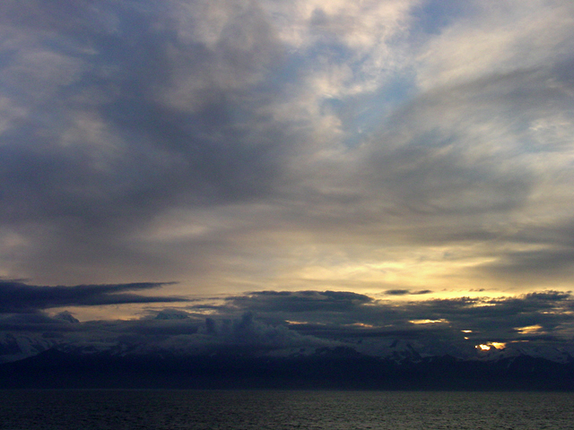 sunset in Juneau